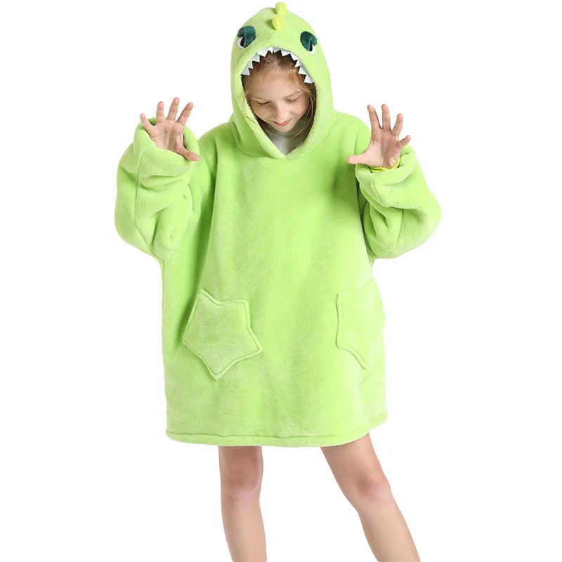 Pyjama Kigurumi Enfant Hiver - Combinaison Capuche Animal Cartoon Chaud