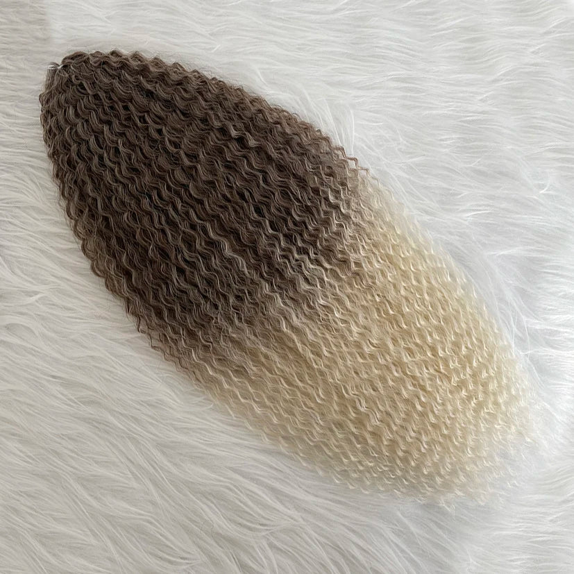 Extension Crochet Brazilian Braids Afro Curls - Mèches Tresses Synthétiques Kinky Curly Africaines Ombré Rose pour Femmes