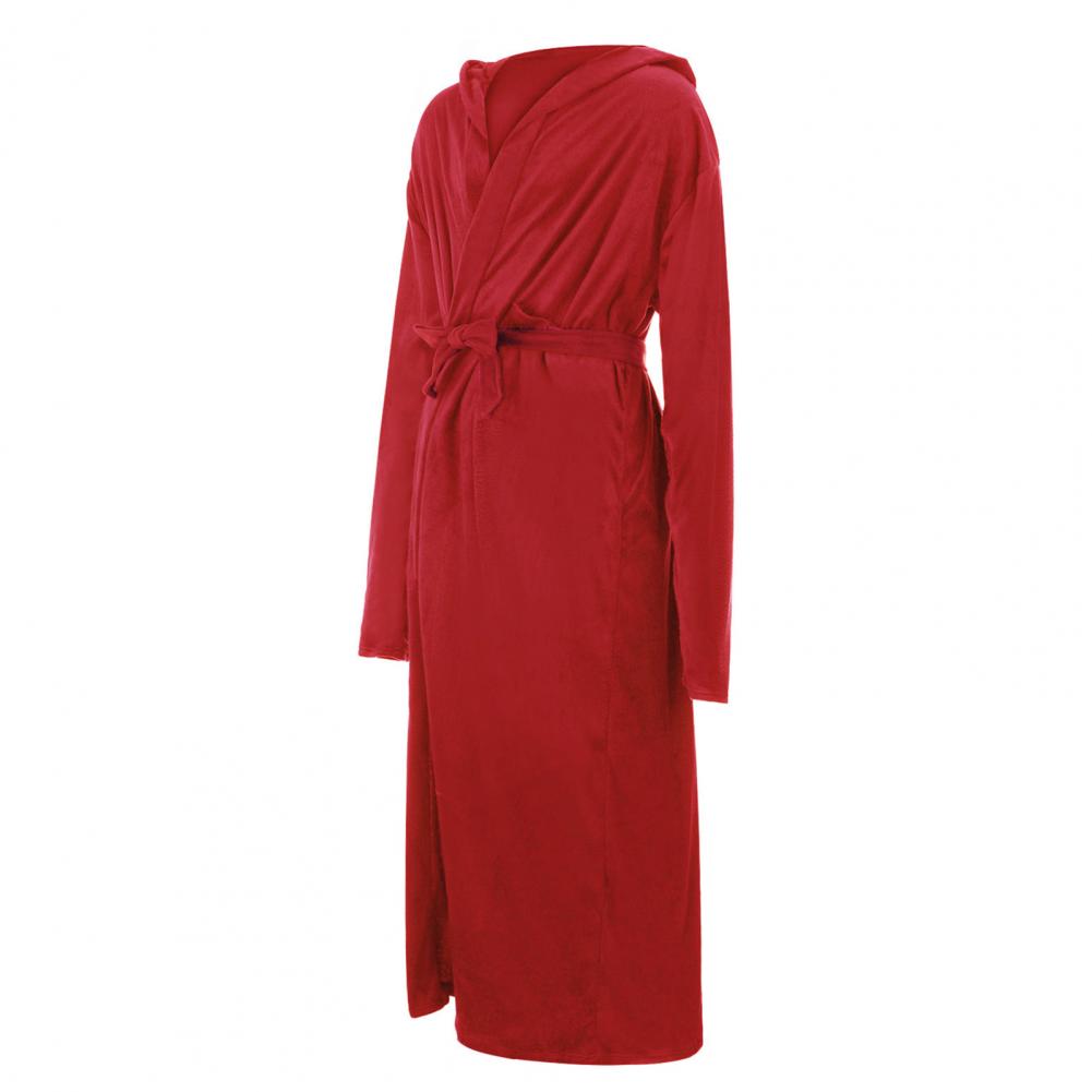 Peignoir Homme Flanelle à Capuche - Robe de Chambre Polaire Hiver