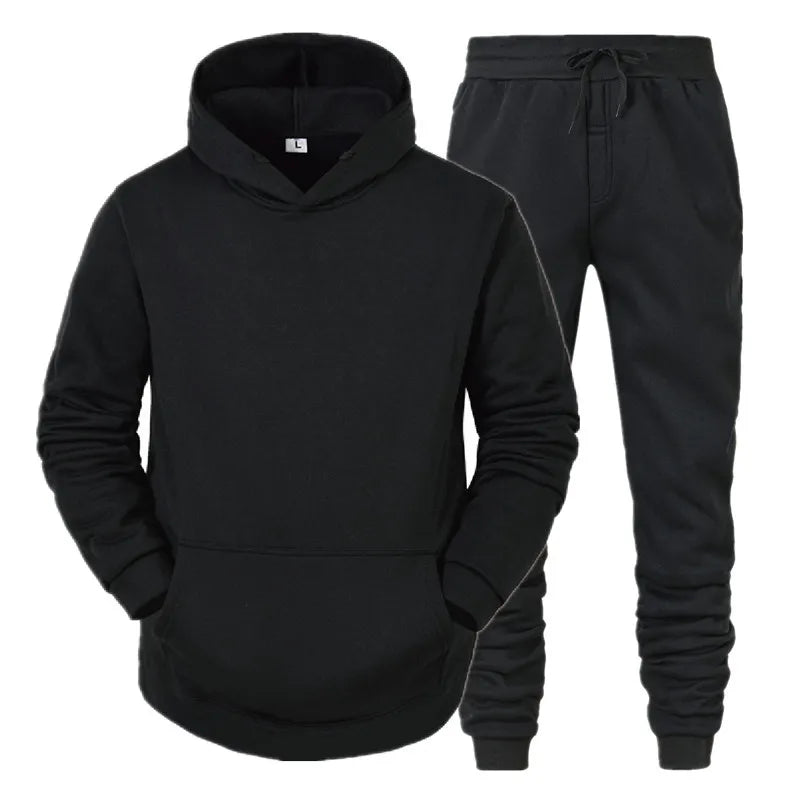Ensemble Sportswear Homme - Hoodie + Pantalon Jogging Printemps Automne