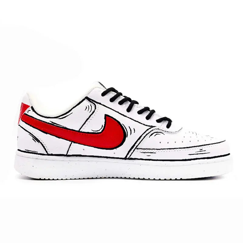 Sneakers Nike Court Vision 1 Custom Graffiti Anime Homme – Skate Basse