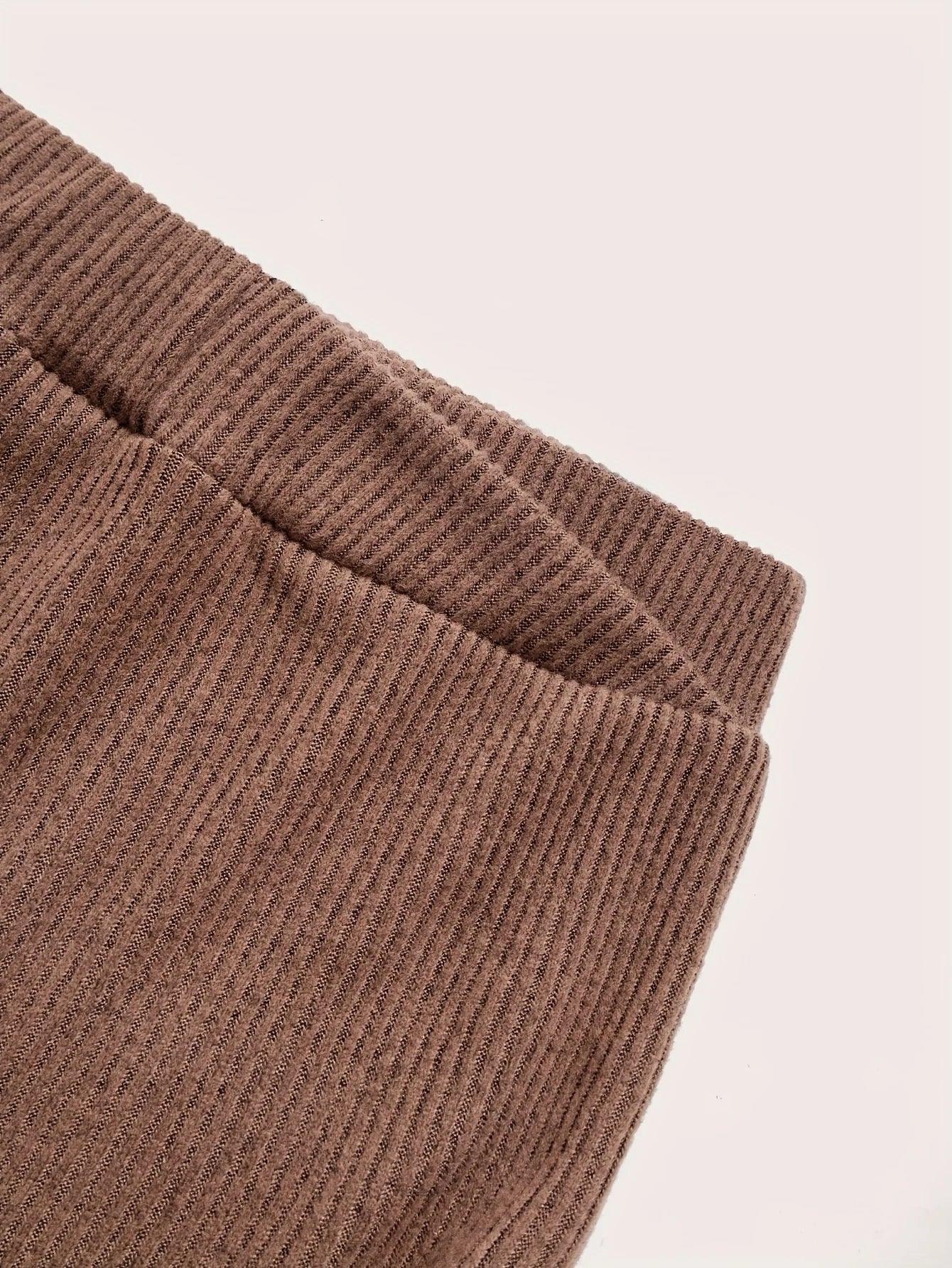 Ensemble 2 Pièces Femme Épaule Dénudée Côtelé - Crop Top Manches Longues Jupe Mini Froncée Automne/Hiver