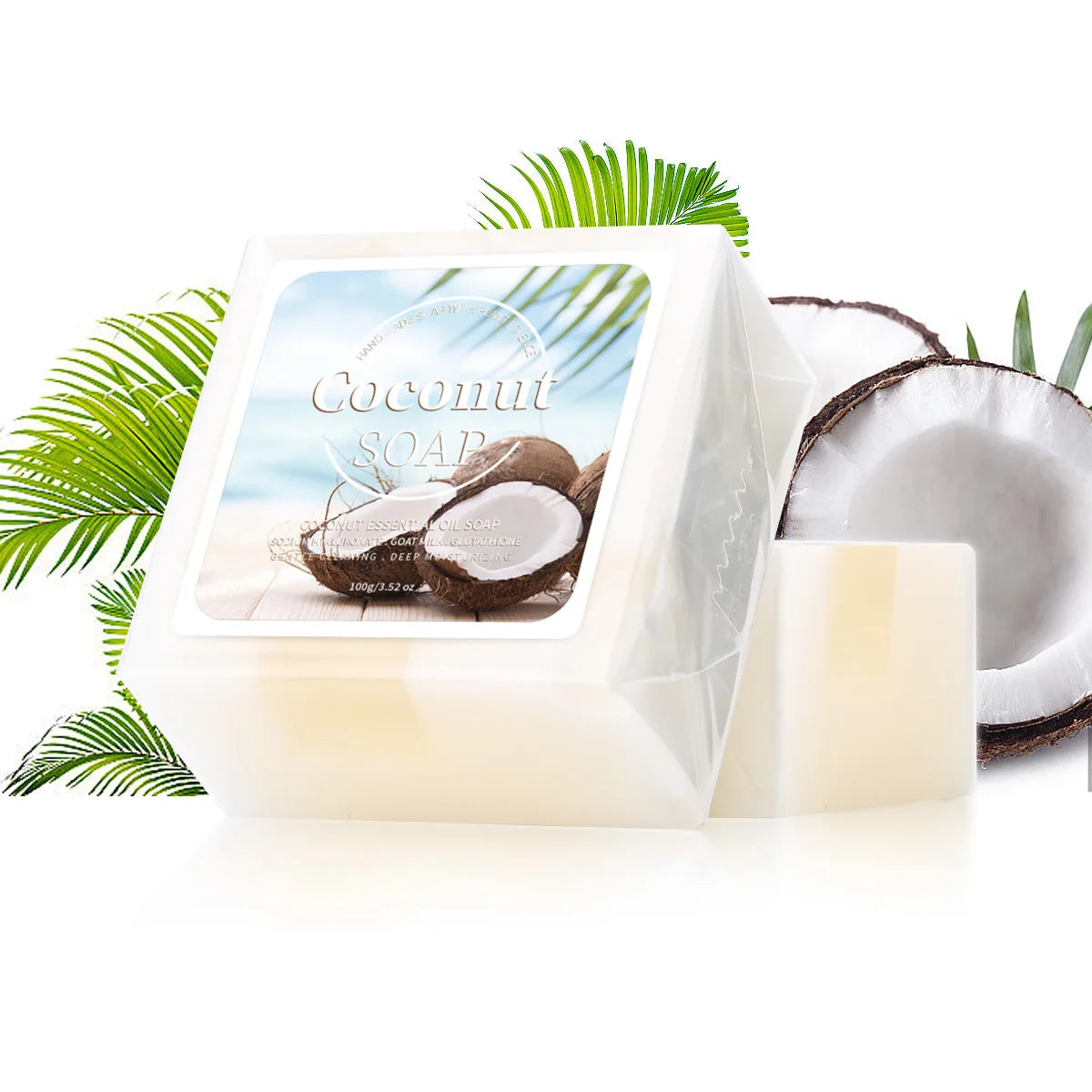Savon Artisanal Lait de Coco Bio 100g - Soin Visage Anti-Acné Naturel Pur