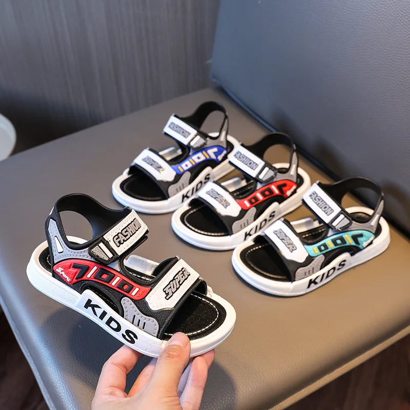 Sandales Enfant 2025 Cartoon Velcro - Chaussures Été Semelle Souple Antidérapante Garçon Coréen