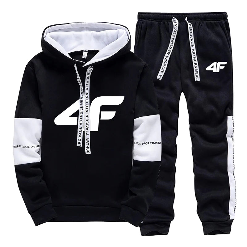 Tracksuit Sport Homme Hoodie Sweatpants - Casual Jogging Outdoor Confort