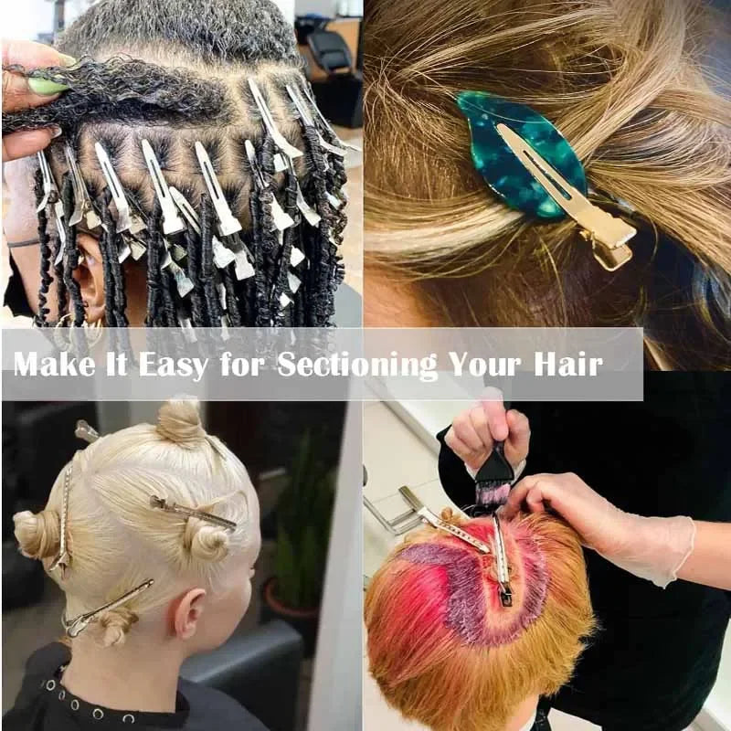 Lot 10/20pcs Pinces Cheveux Salon Professionnel - Clips Coiffure Sans Pli Sans Marque Styling Maquillage Quotidien