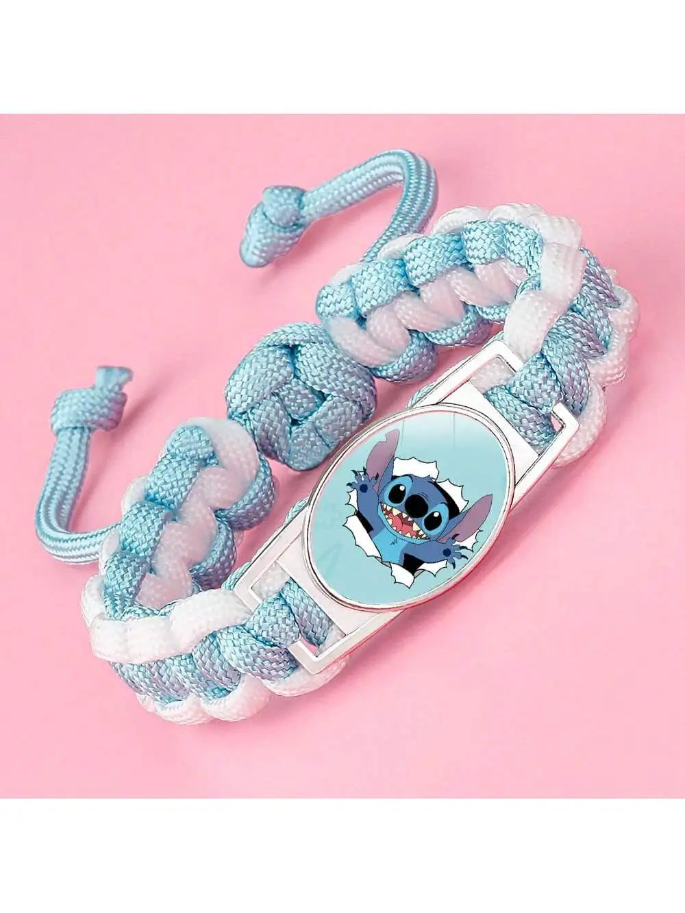 Bracelet Disney Stitch Tressé Main - Dopamine Tissé Cadeau Ami Collection Lilo & Stitch Bijou Ado