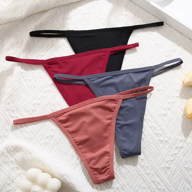 Lot 6 Culottes Coton Femme - Strings Taille Basse Sans Couture | Lingerie Sexy Respirante