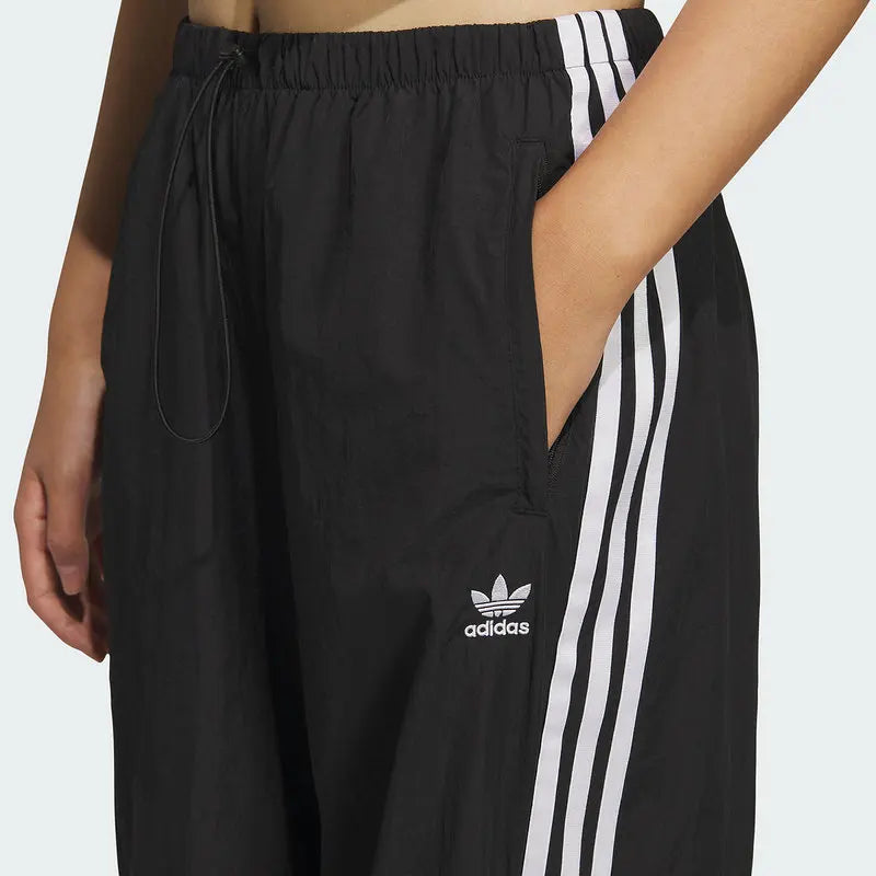 Pantalon Adidas 3 Bandes Femme – Nylon Noir Respirant Sportswear