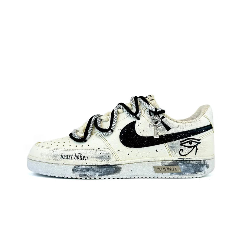 Nike Court Vision 1 Low – Baskets Homme « Œil de Dieu 2.0 » Effet Vieilli Éclaboussures