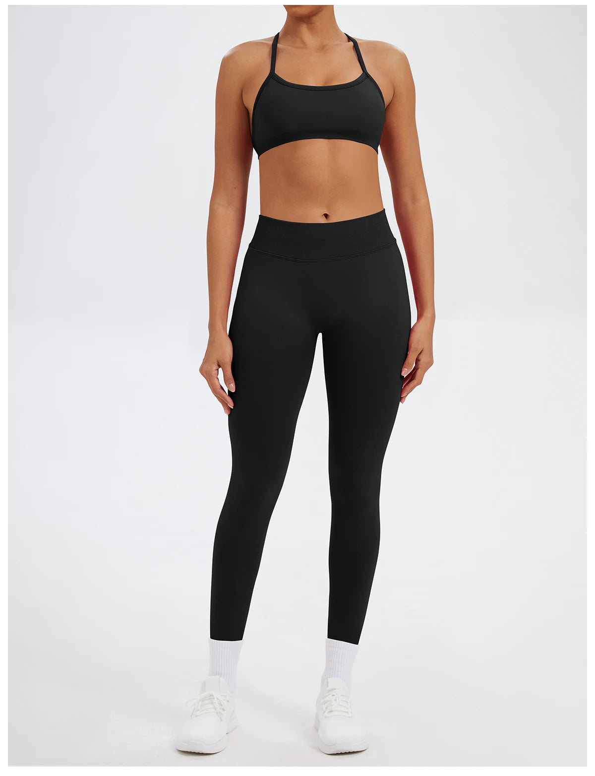 Ensemble Sport Femme 2 Pièces Sans Coutures – Top & Legging Yoga