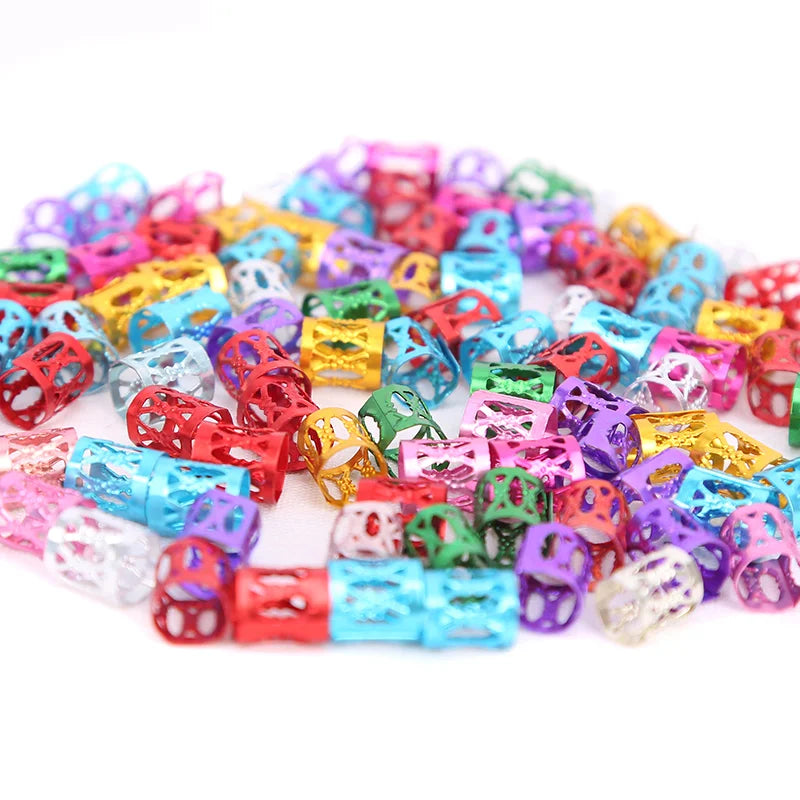 Anneaux Clips Dreadlocks Or Argent Multicolore - Perles Tresses Ajustables Bijoux Cheveux Ornements Accessoires Coiffure