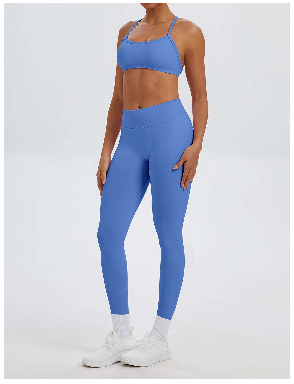 Ensemble Sport Femme 2 Pièces Sans Coutures – Top & Legging Yoga