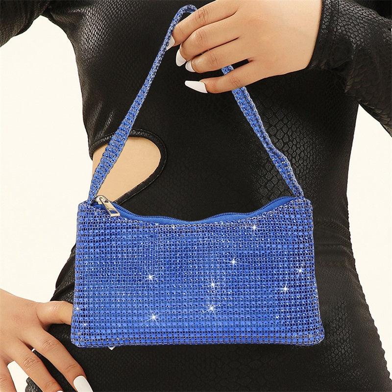 Pochette Soirée Strass Diamants Femme - Sac Épaule Brillant Mariage Gala Party Clutch