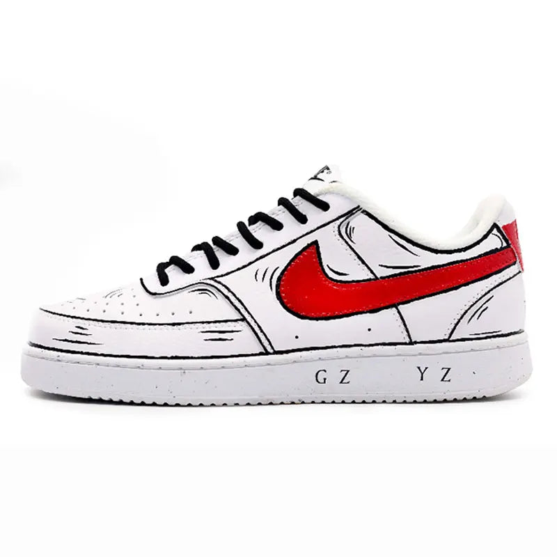 Sneakers Nike Court Vision 1 Custom Graffiti Anime Homme – Skate Basse