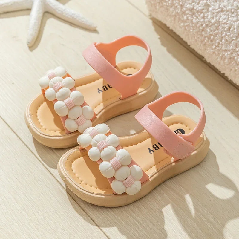 Chaussons Enfant Été 2024 Antidérapants - Sandales Bébé Salle de Bain Plage Semelle Souple Fille