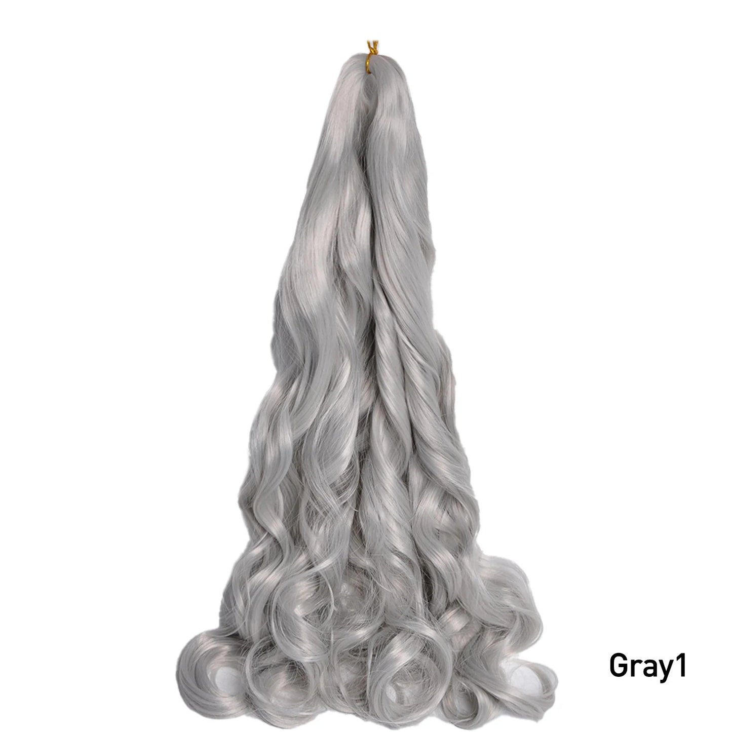 Extension Tresses French Curls Pré-Étirées - Mèches Synthétiques Loose Wave Spiral Curl Haute Température Ombré