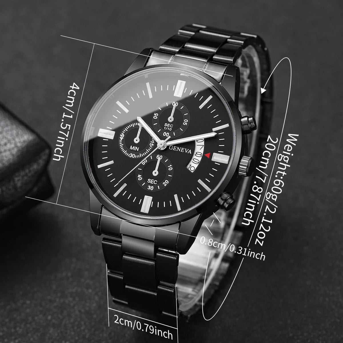 Montre Homme Business Luxury - Quartz Calendrier Élégant