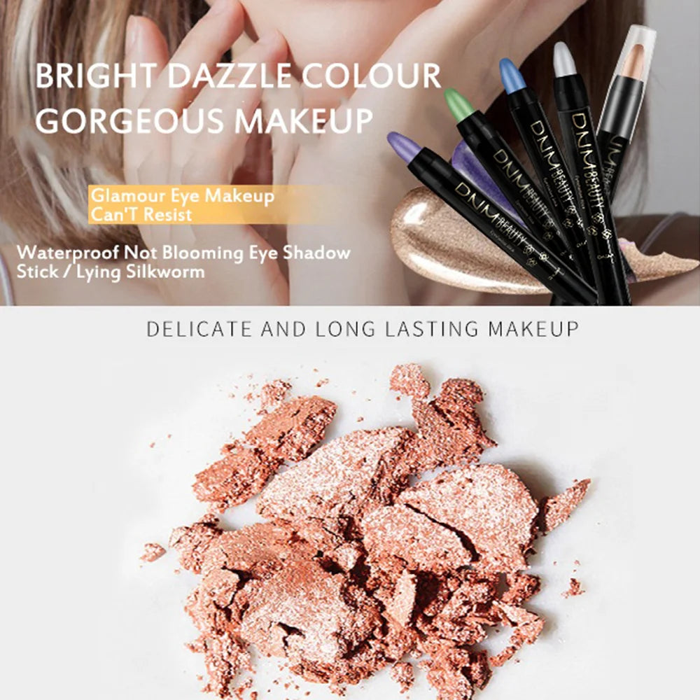 Lot 16 Crayons Fard à Paupières Stick Palette Yeux Nacré Highlighter Crayon Coin Interne Illuminateur Été Voyage