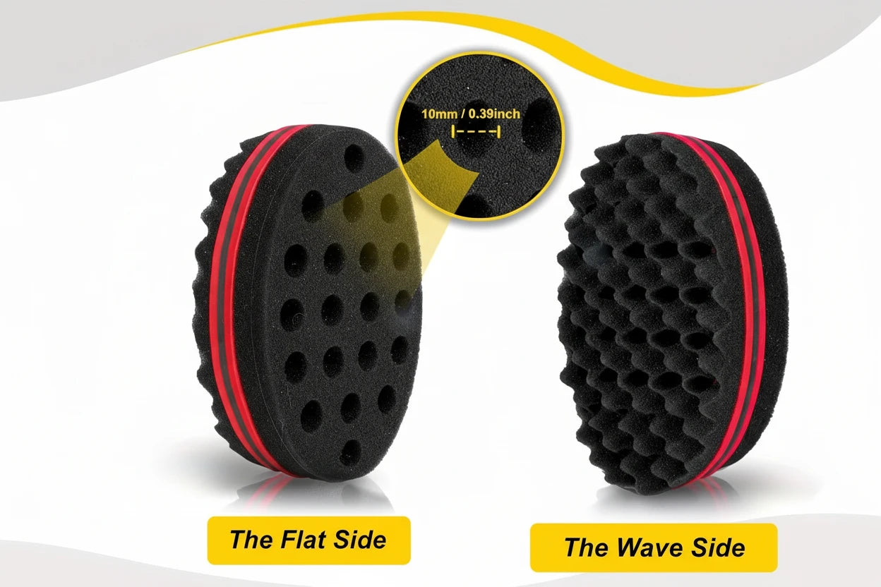 Set 3pcs Accessoires Cheveux Bouclés - Brosse Mousse Sculptante Peigne Démêlant Aiguilles Acier Bonnet Nuit Satin