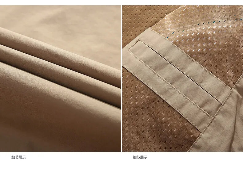 Veste Homme Camping Randonnée - Coupe-Vent Imperméable Respirant Outdoor Printemps-Automne