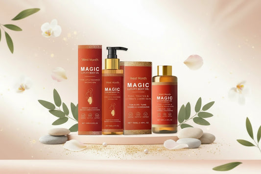 Huile Corps Luxe Magic - Hydratante Profonde Peau Sèche Raffermissante Poitrine Cuisses Réparatrice Nourrissante