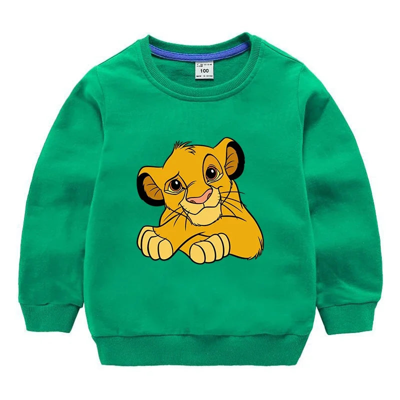 Sweat Enfant Disney Le Roi Lion Printemps Automne - Manches Longues Fashion Garçon Fille