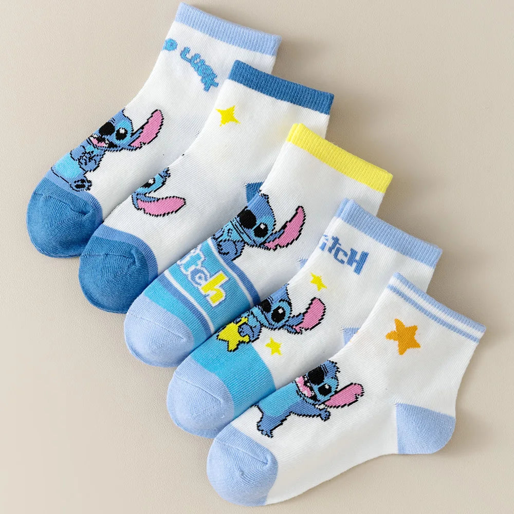 Lot 5 Paires Chaussettes Garçon Printemps Été - Fines Mesh Courtes Bébé Enfant