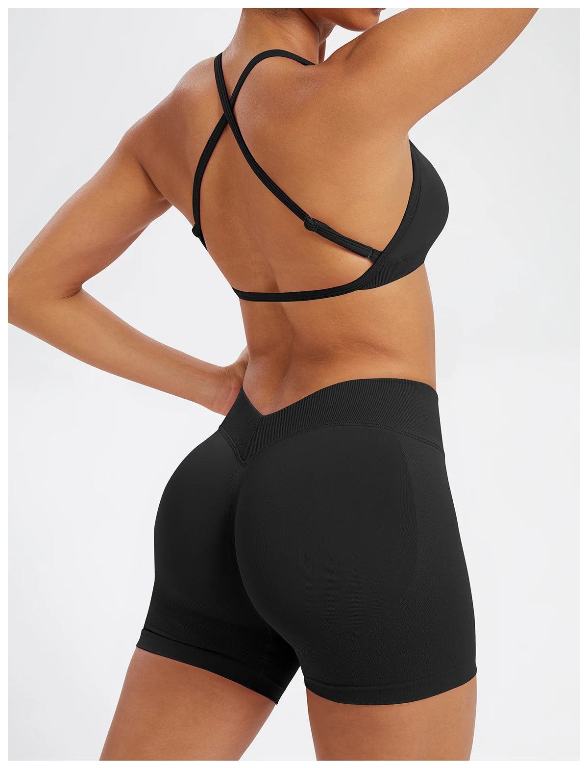 Ensemble Sport Femme 2 Pièces Sans Coutures – Top & Legging Yoga