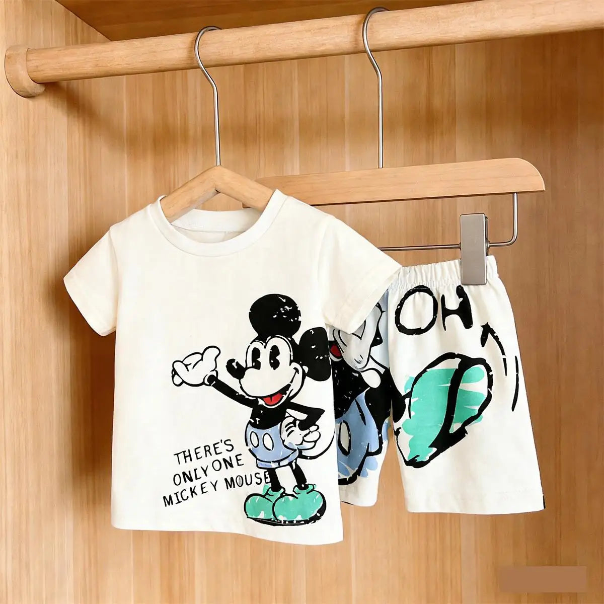 Ensemble Mickey Mouse Enfant Été - T-shirt + Short Disney 2 Pièces