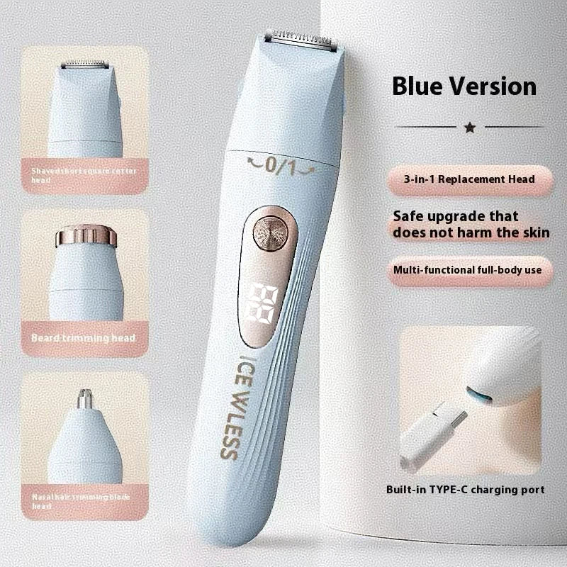 Épilateur Électrique Femme Indolore Portable - Rasoir Dame Tondeuse Corps Aisselles Bikini Bras Jambes Visage Sans Douleur