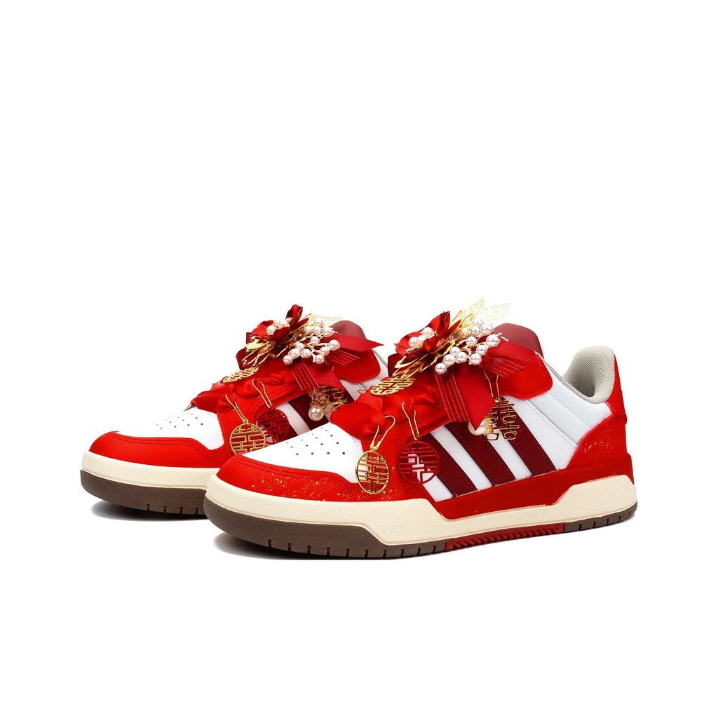 Sneakers Adidas Neo Entrap Unisexe – Semelle Surélevée Skate Rouge
