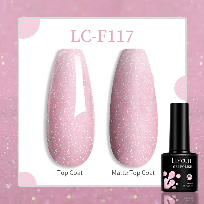 Gel Extension Ongles Paillettes LILYCUTE 15ml - Vernis Semi-Permanent UV Construction Nail Art