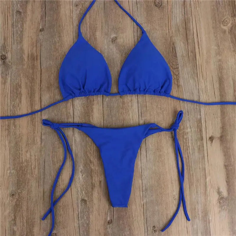 Bikini Femme Sexy Push-Up Été - Maillot 2 Pièces String Plage Beachwear