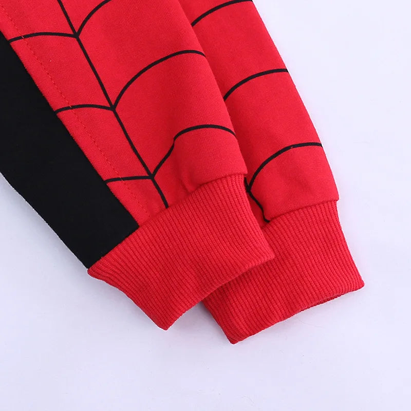 Ensemble Spiderman Garçon 3 Pièces - Gilet Capuche + T-shirt + Pantalon