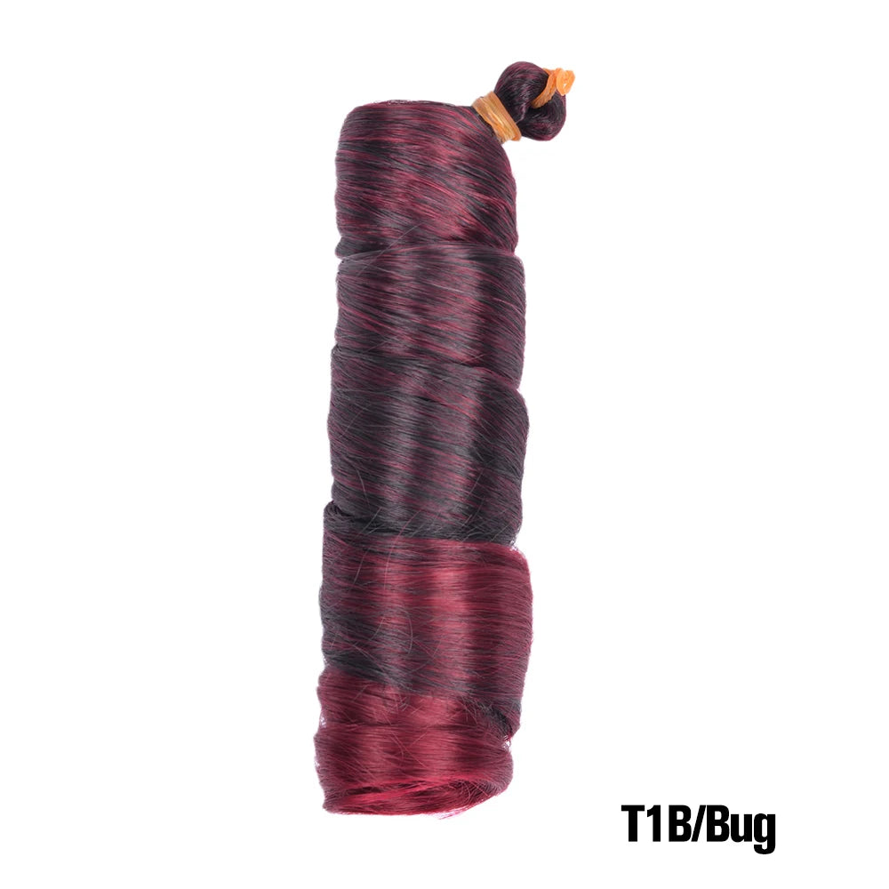 Extension Tresses French Curls Pré-Étirées - Mèches Synthétiques Loose Wave Spiral Curl Haute Température Ombré