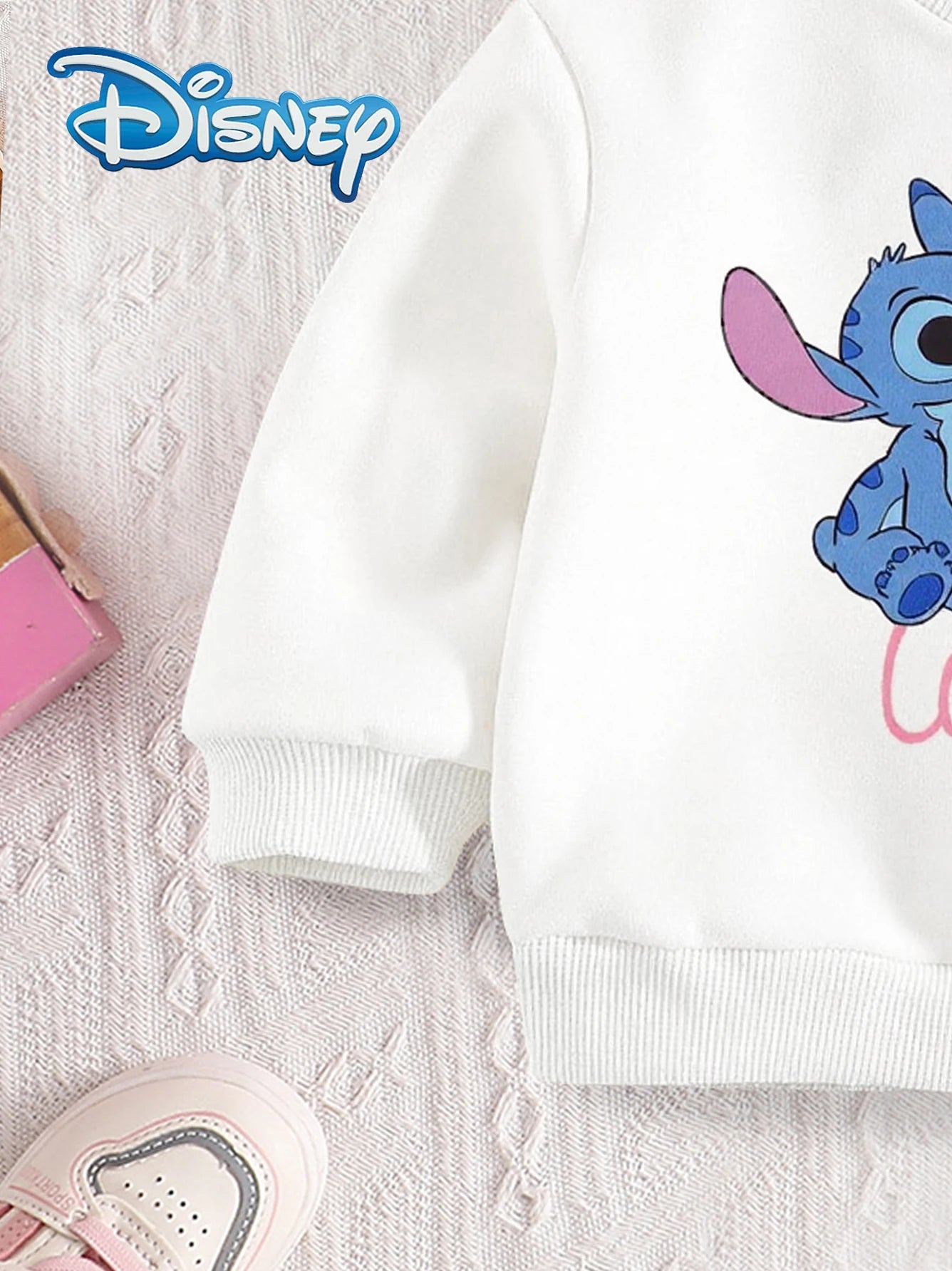 Ensemble Bébé Fille Stitch et Angel Disney - Sweat + Pantalon Cartoon Automne Hiver