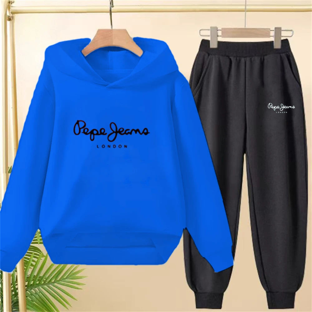 Ensemble Sweat Enfant Hoodie Imprimé + Pantalon Fashion