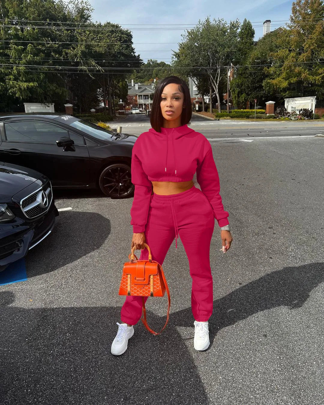 Ensemble Sportswear Femme 2 Pièces - Sweat Workout Pantalon Jogging Fitness