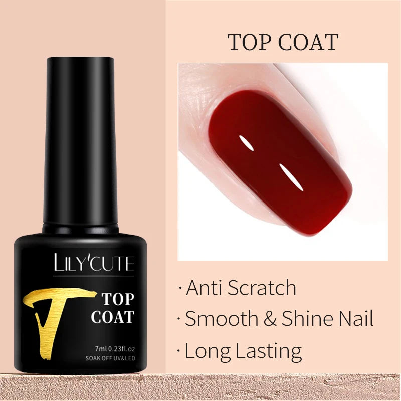 Vernis Gel LILYCUTE Ancora Red Automne Hiver - Semi-Permanent Soak Off UV LED Manucure Nail Art