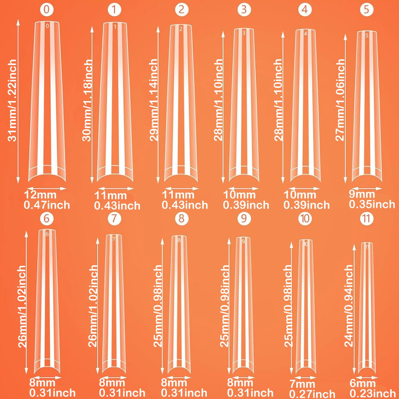 Lot 240pcs Capsules Ongles Amande Courtes - Gel Doux Pré-Formées Acrylique Semi-Mat Couverture Complète Transparent Gelly Press On