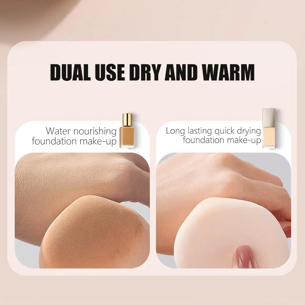 Houppette Maquillage Barbe à Papa - Éponge Douce Épaisse Coussin Air Poudre Fond de Teint Correcteur Sec Humide