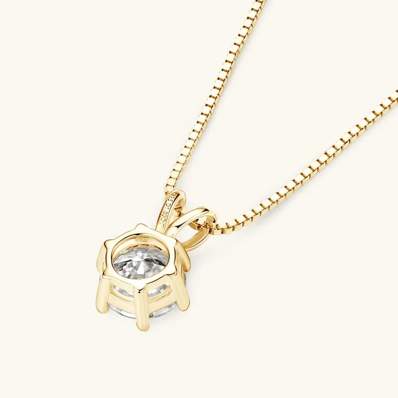 Collier Pendentif Moissanite Solitaire 0.5-5ct - D VVS1 Argent 925 Chaîne Clavicule Luxe Cadeau Femme