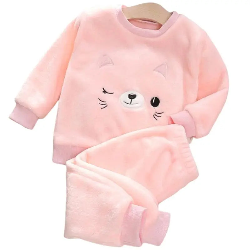 Pyjama Enfant Flanelle Velours - Ensemble Hiver Doux