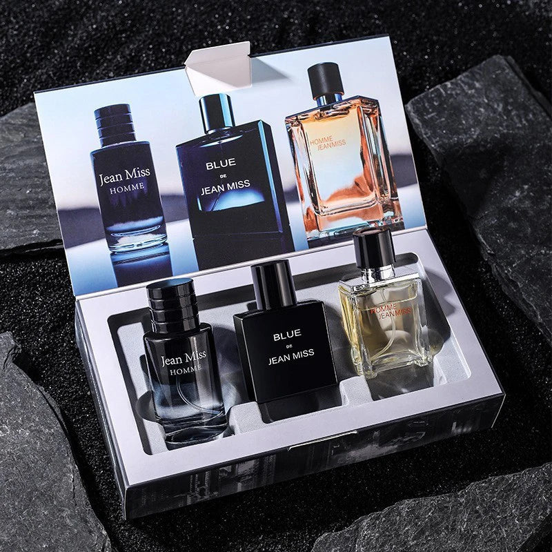 Coffret Cadeau Parfum Homme 3 Pièces 90ml - Eau de Cologne Longue Durée Fascination