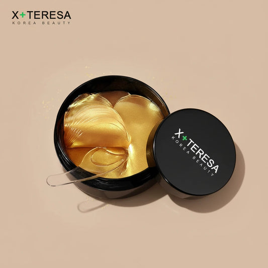 Patchs Yeux Or 24K Collagène Coréen - Raffermissants Hydrogel Algues Vertes Hydratants Contour Yeux Anti-Âge