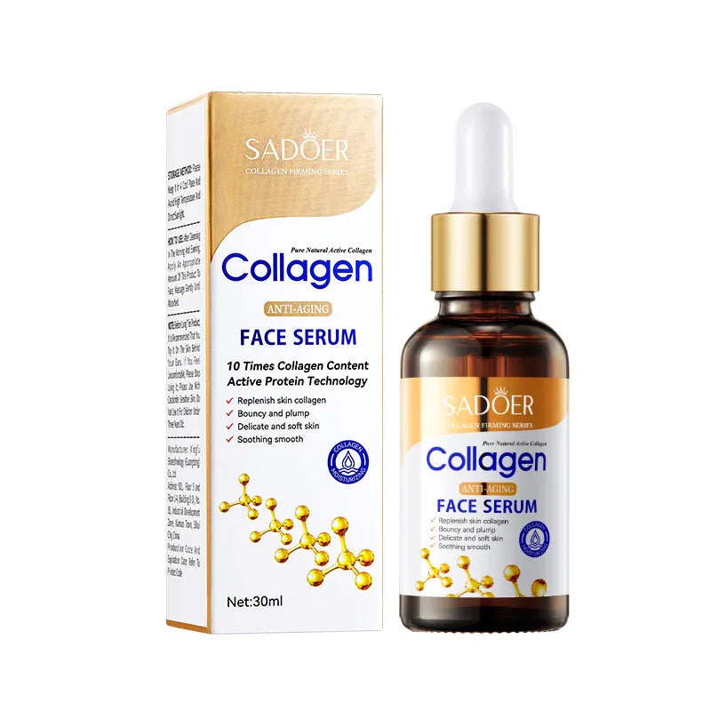Coffret Soin Visage Collagène - Crème Blanchissante Anti-Âge Raffermissant Sérum Facial Hydratant Acide Hyaluronique