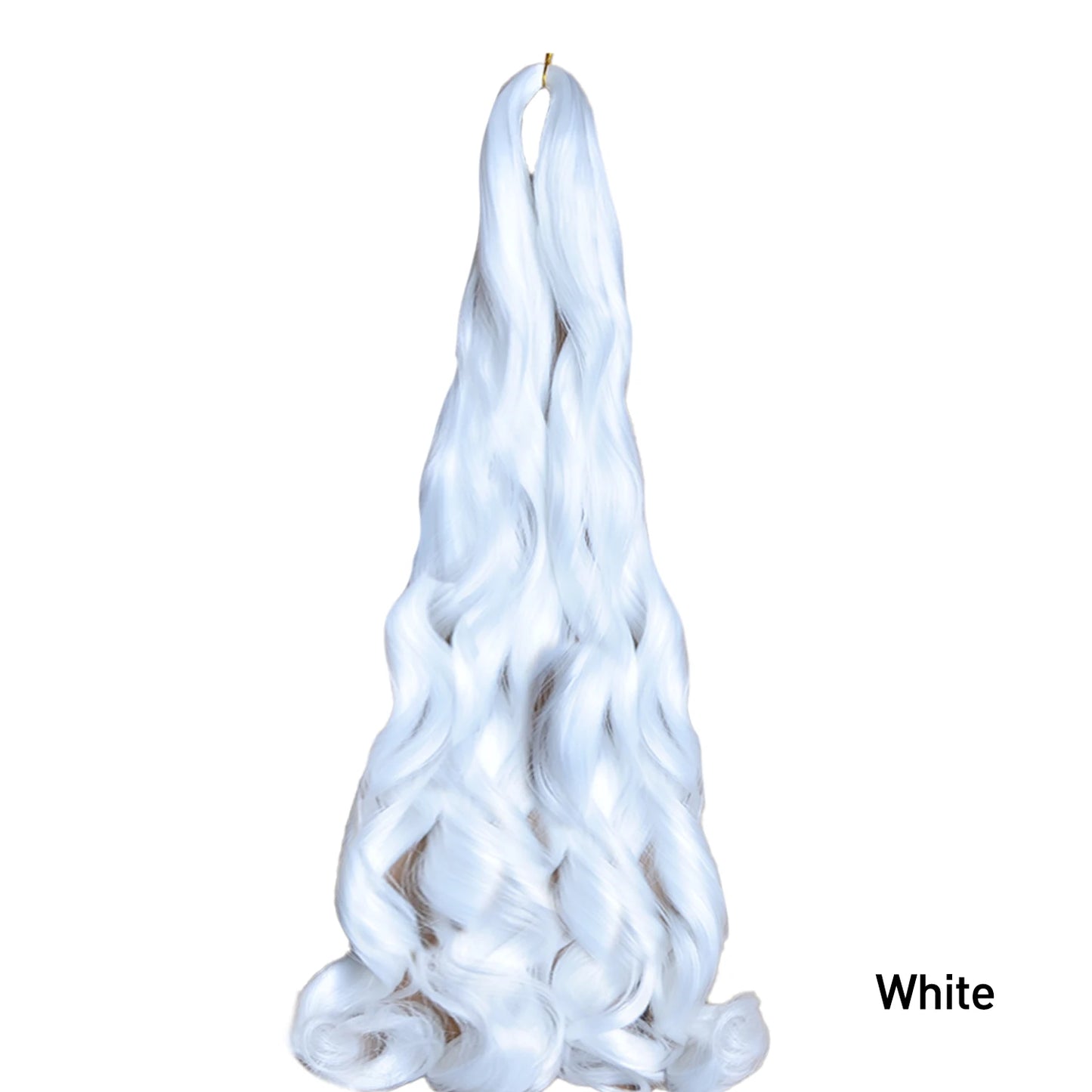 Extension Tresses French Curls Pré-Étirées - Mèches Synthétiques Loose Wave Spiral Curl Haute Température Ombré