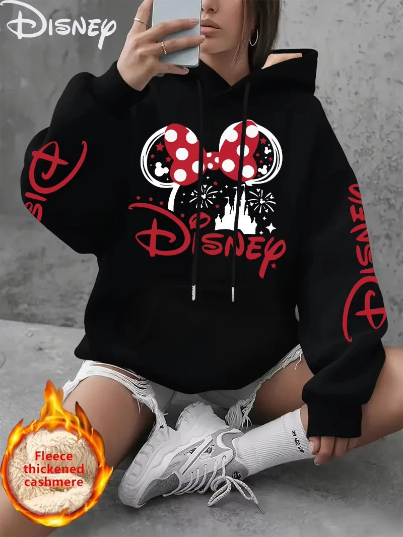 Sweat à Capuche Disney Château Cendrillon & Oreilles Mickey - Unisexe Casual Hiver