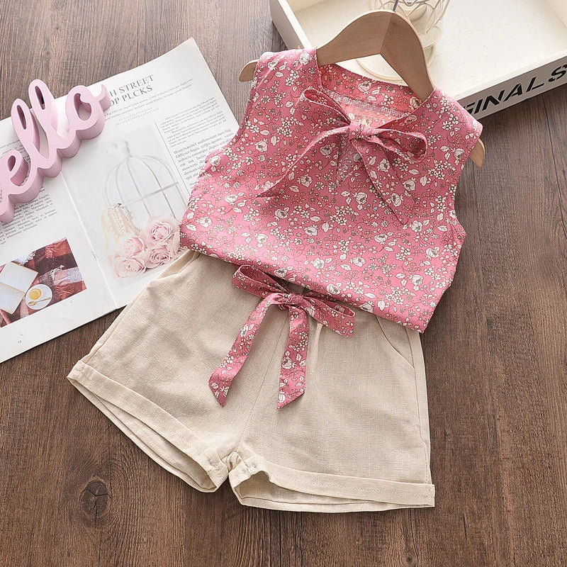 Ensemble 2 pièces bébé fille été - Débardeur + Short